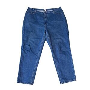 LL Bean Original Relaxed Fit Denim Blue Jeans US Women's 22W Plus
